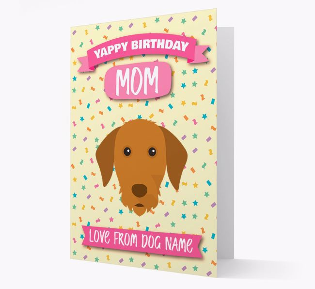 Personalized Card 'Yappy Birthday Mom' with {breedCommonName} Icon